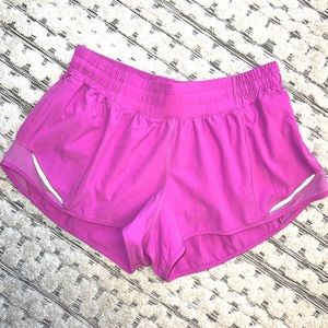 Lululemon Hotty Hot shorts sz 8 VIOLET RED